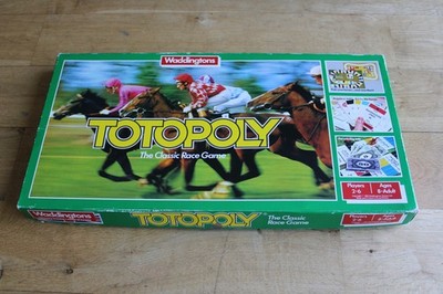 Vintage Waddingtons Totopoly Brettspiel Pferderennen Klassiker 1983 vollständig