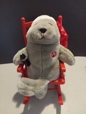 Coca Cola Red Rocking Chair Gray Seal Holding...