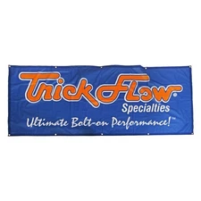 Trick Flow Specialties 167 Banner Trick Flow Specialties Logo White Polypropylen
