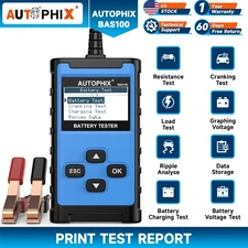 Autophix BAS100 12V Battery Tester 100-1100 CCA Battery Load Analyzer Car Truck