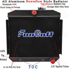 5056 3 Row Radiator For 1955-1957 56 Chevy Bel Air Nomad 150 210 Del Ray 3.8l L6 5056 3 Row Radiator For 1955-1957 56 Chevy Bel Air Nomad 150 210 Del Ray 3.8l L6