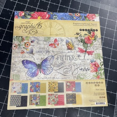 Graphic 45 *Flutter* Acid Free Paper Pad 8x8 BRAND NEW UNOPENED