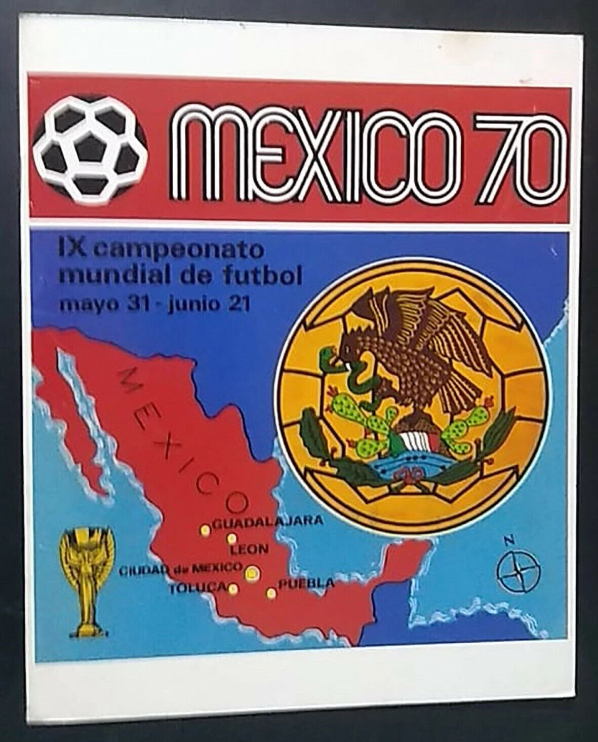 MEXICO 70 WC FIFA PANINI REPRINT "NON STICKERS"