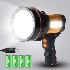 Geprosma Super Bright Handheld Spotlight Flashlight Led High 6000 Lume