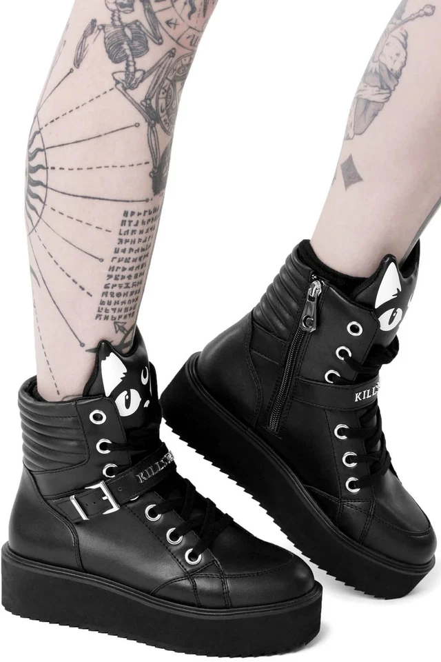 KILLSTAR High Tops Black Keiko Kitty - Image 3 of 4