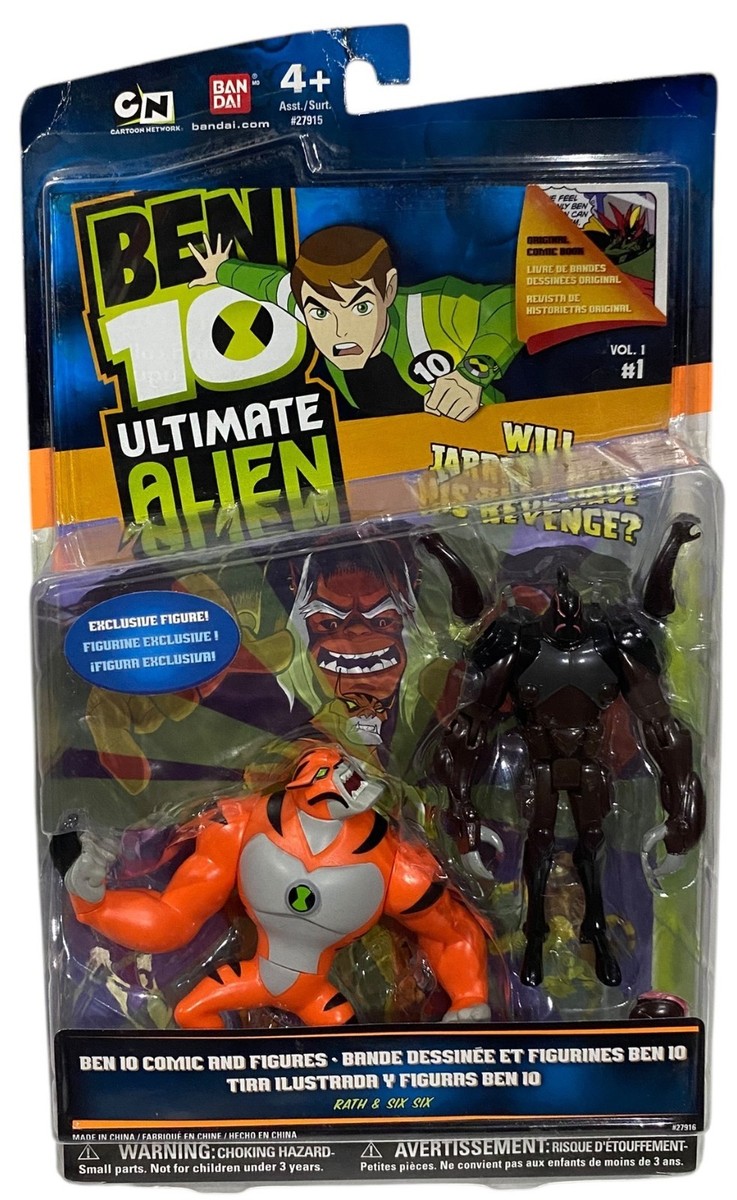 Ben 10 Ultimate Alien Rath & Six Six Action Figures&Comic Book NEW