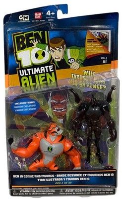 Ben 10 Ultimate Alien Rath & Six Six Action Figures&Comic Book NEW