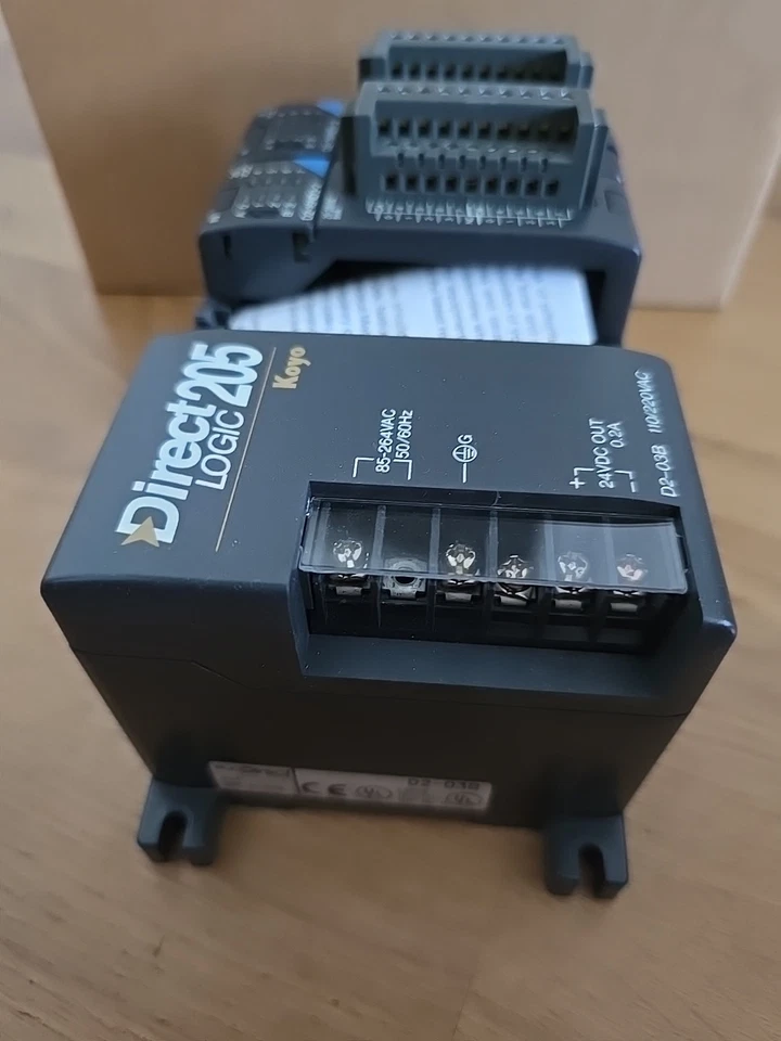 PLC Koyo DirectLogic 205 D2-03B with  2  D2-16ND3-2 Modules NEW FREE SHIPPING  - Image 2 of 4