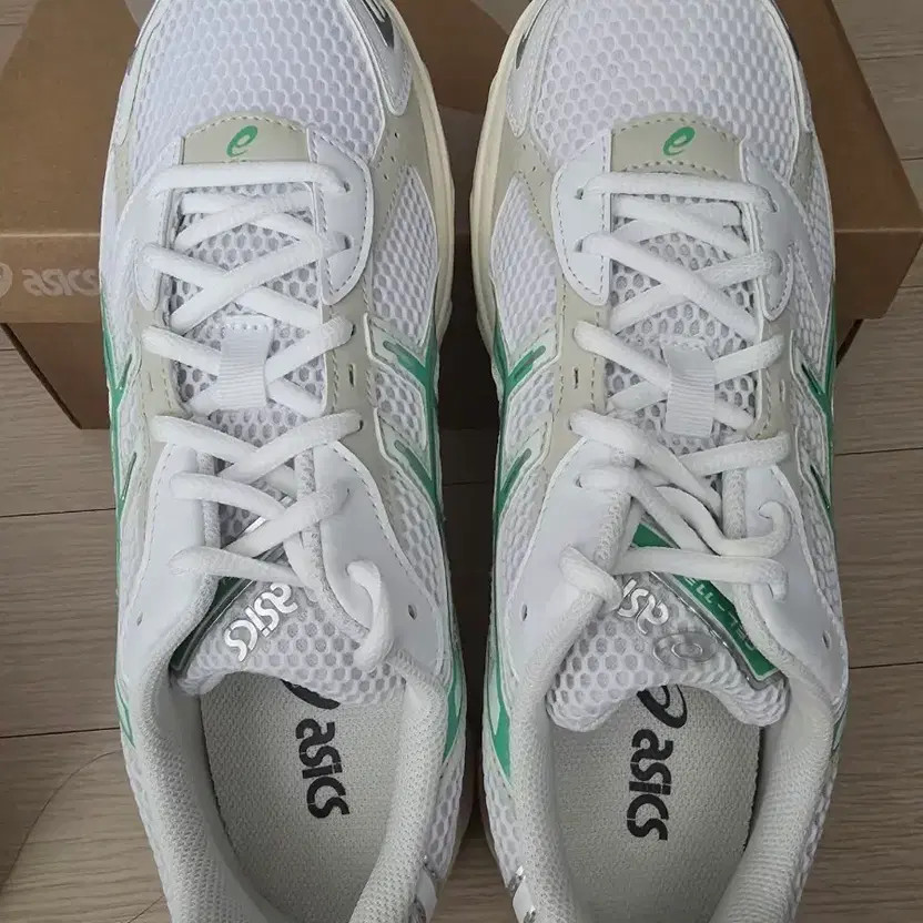 Asics Gel 1130 Running Shoes, White/Green, New thumbnail 4