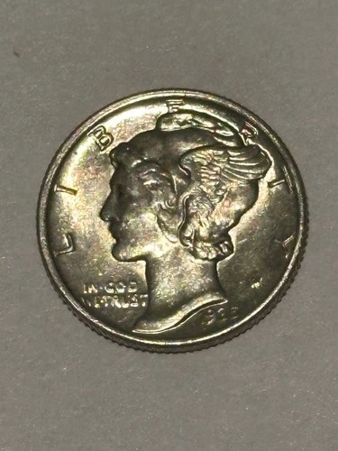 * 1936 *SUPERB GEM BU  SILVER MERCURY DIME * FRESH FROM ESTATE