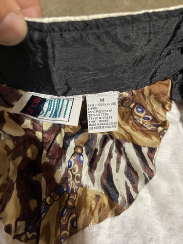VINTAGE 80s Bold Spirit Windbreaker Jacket Medium Brown White Aztec Womens EUC - Picture 3 of 10