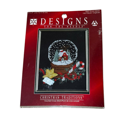 Lot 10 Holiday Christmas Cross Stitch Craft Kits Santa Cards Pillow Picture - Picture 9 of 11