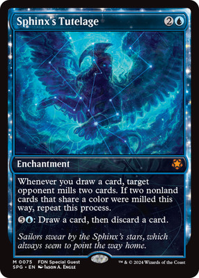 NM-Mint, English MTG Regular Sphinx's Tutelage - Showcase Special Guests Magic t