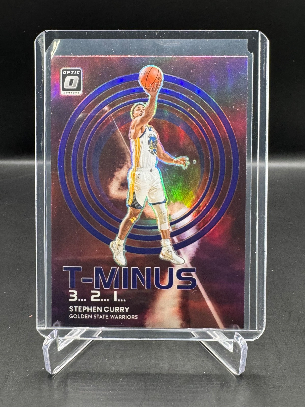 2022-23 DONRUSS OPTIC!  STEPH CURRY!  PURPLE PRIZM!  T-MINUS 3..2..1!  WARRIORS!