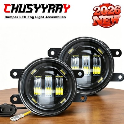 Fit Toyota Highlander 2014-2020 Front Bumper LED Fog Lights Lamp LH&RH Side