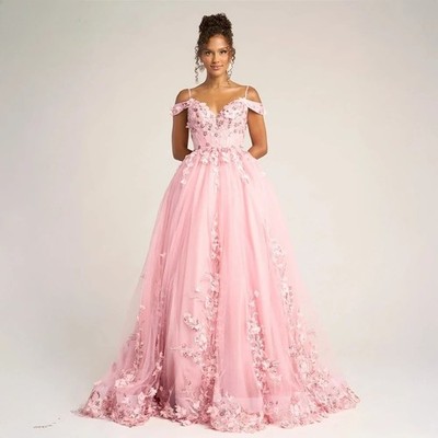 off the shoulder embroidered prom dress Off-the-Shoulder Long Beaded Prom Dress with Wrap Silver/Nude / 16