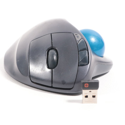 Logitech Trackman M570 Wireless Trackball Mouse Logi Unifying USB Receiver Ergo