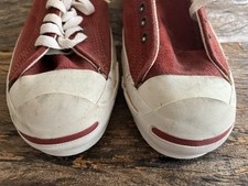 Vintage Suede Jack Purcell New Deadstock Red Burgundy Size 10 Converse Made USA