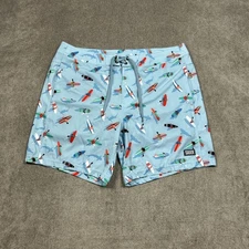Saxx Mens Board Shorts 36 Betawave 2N1 Boardies Swim Surf Beach Shark Graphic