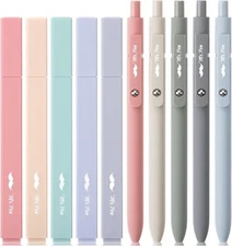 Mr. Pen- Aesthetic Highlighters and Gel Pens No Bleed, 10 10 Pack, Morandi 