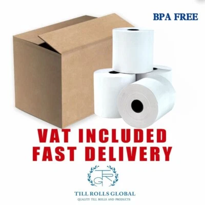 TILL ROLLS GLOBAL LIMITED Thermal Till Rolls 57 x 50mm (Box of 40) Credit Cards Machine PDQ