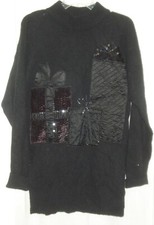 VTG MARISA CHRISTINA 80's Angora Sweater CHRISTMAS PRESENTS Velvet size M L