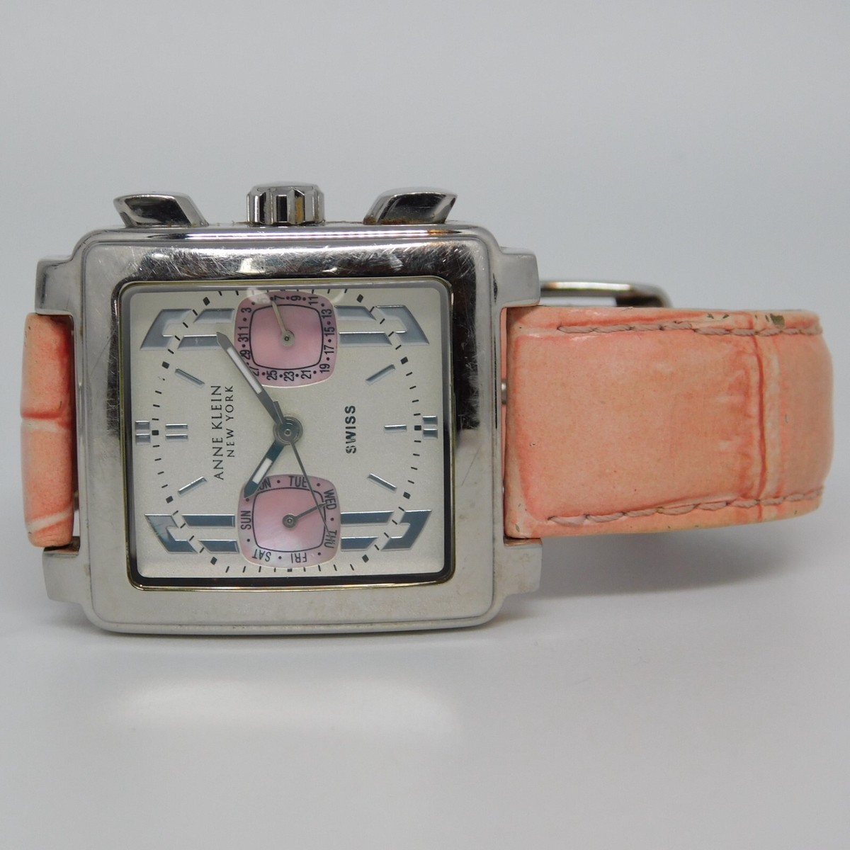 ANNE KLEIN New York 12/1519 Genuine Leather Quartz Women's