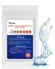 Hardness Test Kit - 100 Strips for Drinking, Tap, Well, Pool & Spa Water - Quick