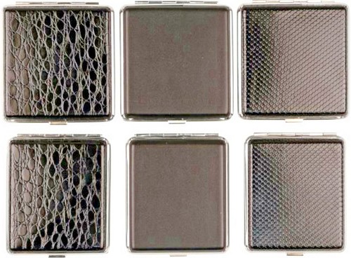 18/20 Kingsize Pitillera - Metal Aspecto de Cuero - Banda de Goma - 3 Modelos - 第 1/4 張圖片