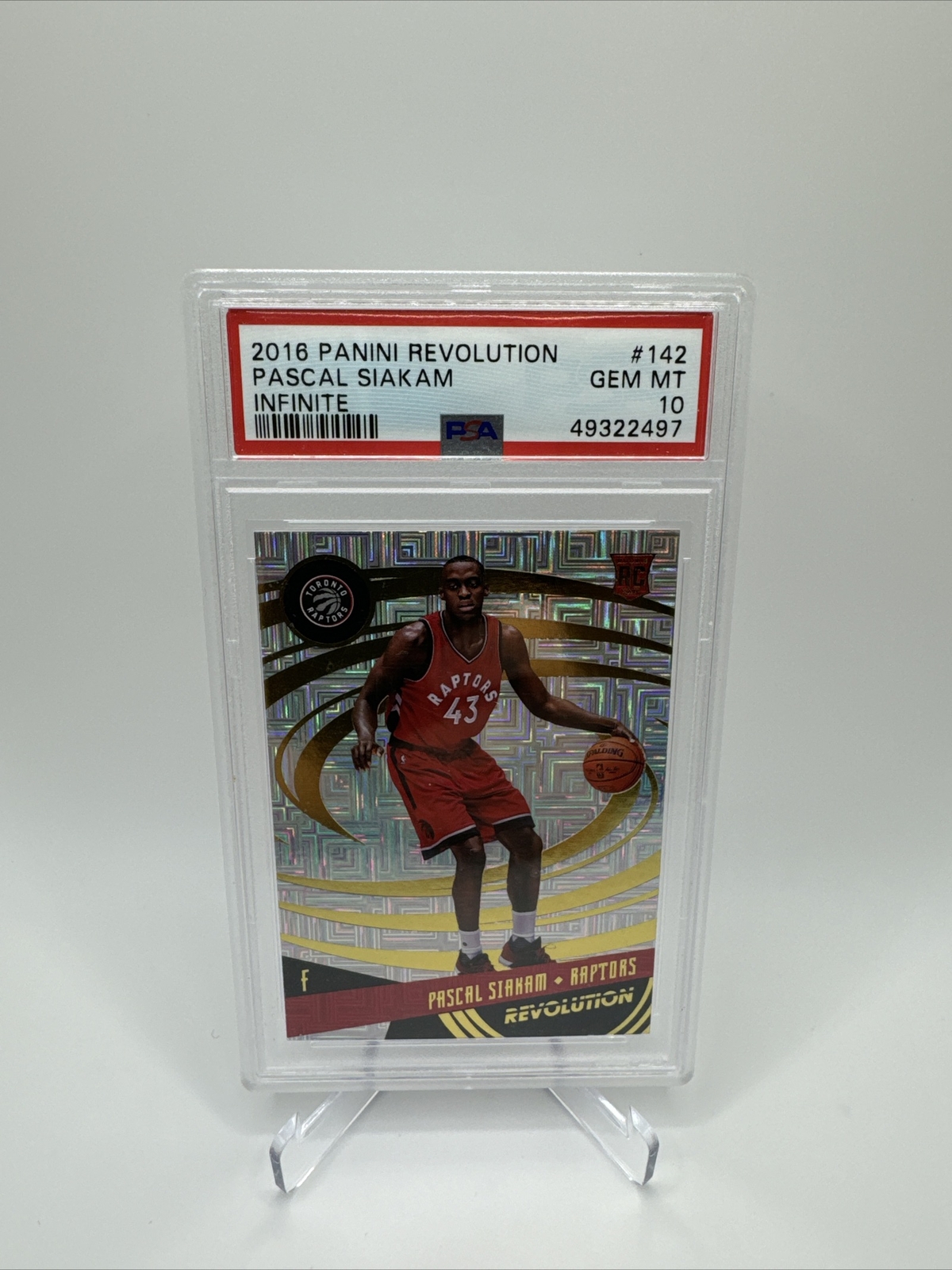 Pascal Siakam Prizm Gold RC Auto 10枚限定 2016 PANINI PRIZM MOSAIC