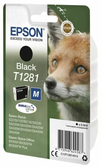 Epson Fox T1281 Ink Cartridge - Black (C13T12814012)