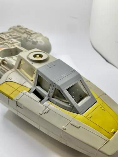 VINTAGE KENNER STAR WARS Y Wing Canopy & Glass Replacement Part REPRO 1983
