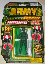 3 LOT ARMY COMMAND PARATROOPERS NIB BLUE+GREEN JARU 24" CHUTES!