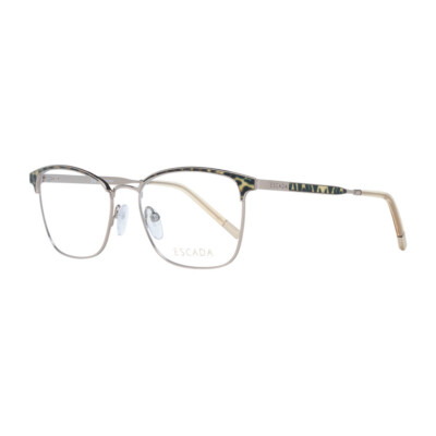 Escada VESB62 08FE Damen Brille Brillenfassung Brillengestell Gold Schwarz 53-17