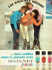 Advertising 129 1965 Roja-Net Lacquer Youth Roja Net Sisters Ski