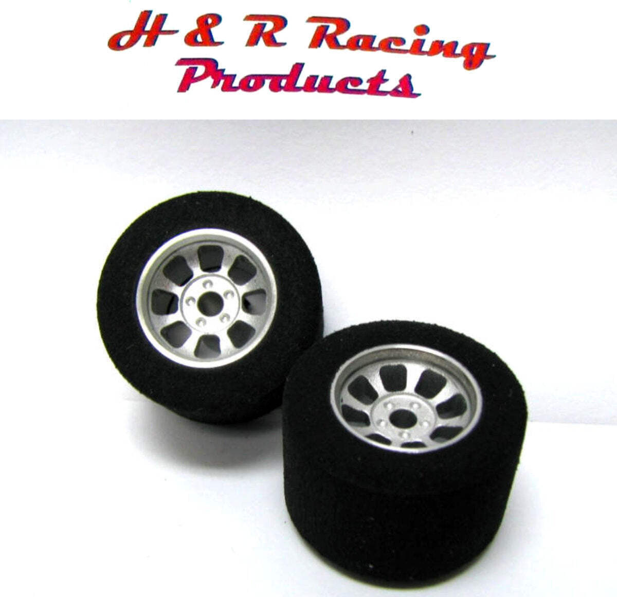 H&R Racing HR1103 Rear Fish Foam Tire NASCAR Silver Wheel 1 H&R Racing HR1103 Rear Fish Foam Tire NASCAR Silver Wheel 1