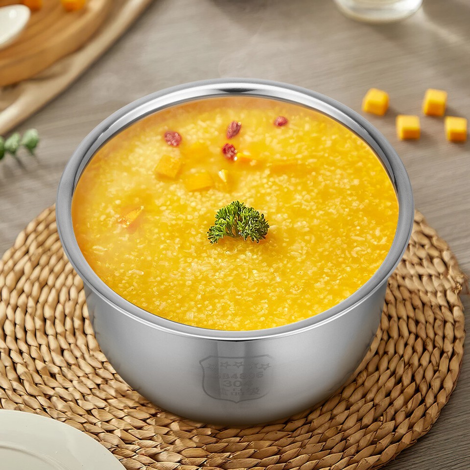 Stainless Steel Rice Cooker Inner Pot Replacement Thickened Polished