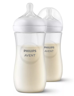 Avent Natural Response 2 er Pack Babyflasche 330ml Sauger 3 Monat+ SCY906/02