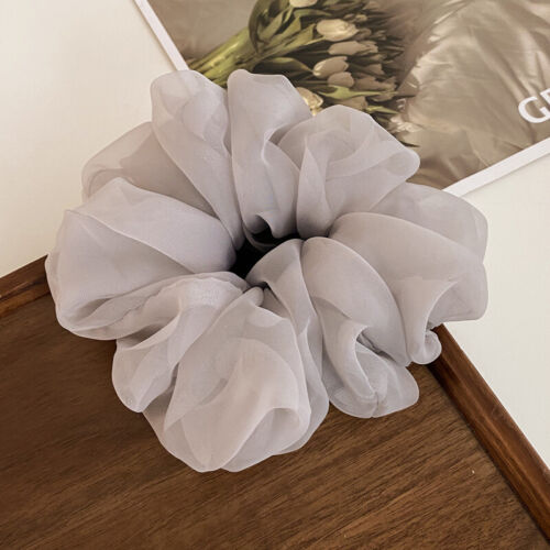 Organza Hair Scrunchies Rubber Band Soft Elastic Hair Ring Ponytail Holder Tie - Picture 19 of 29