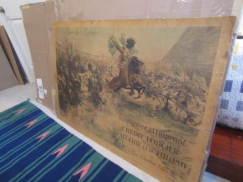 RARE, WW1 FRENCH ORIGINAL WAR LOAN POSTER 1918 ALGERIA TUNISIA - Picture 17 of 24