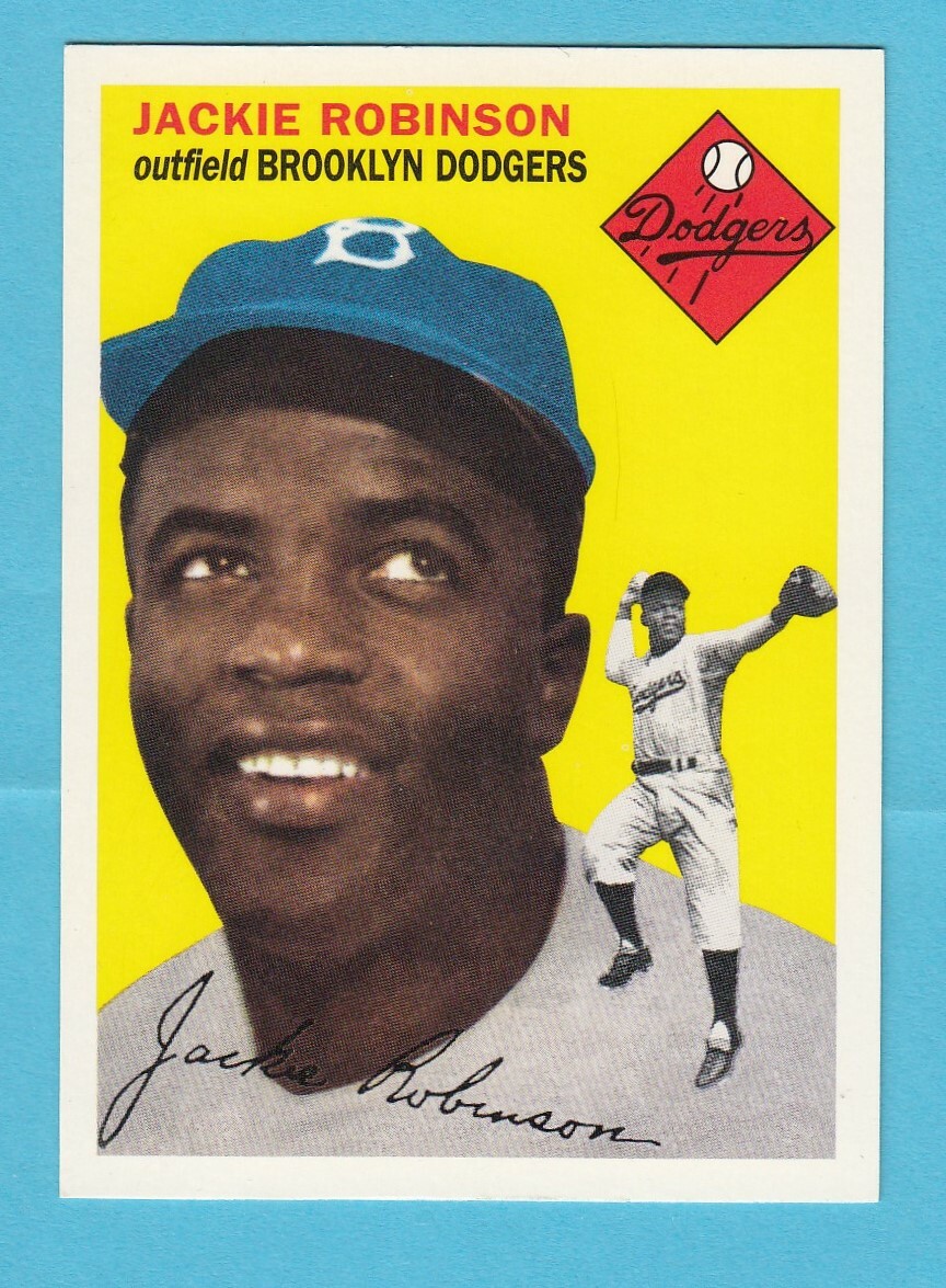 1954 Topps Baseball Reprint # 10 Jackie Robinson -- Brooklyn