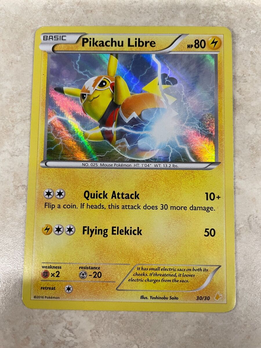 XY Trainer Kit 30/30 Pikachu Libre Holo - Pokemon Card - LP XY Trainer Kit 30/30 Pikachu Libre Holo - Pokemon Card - LP