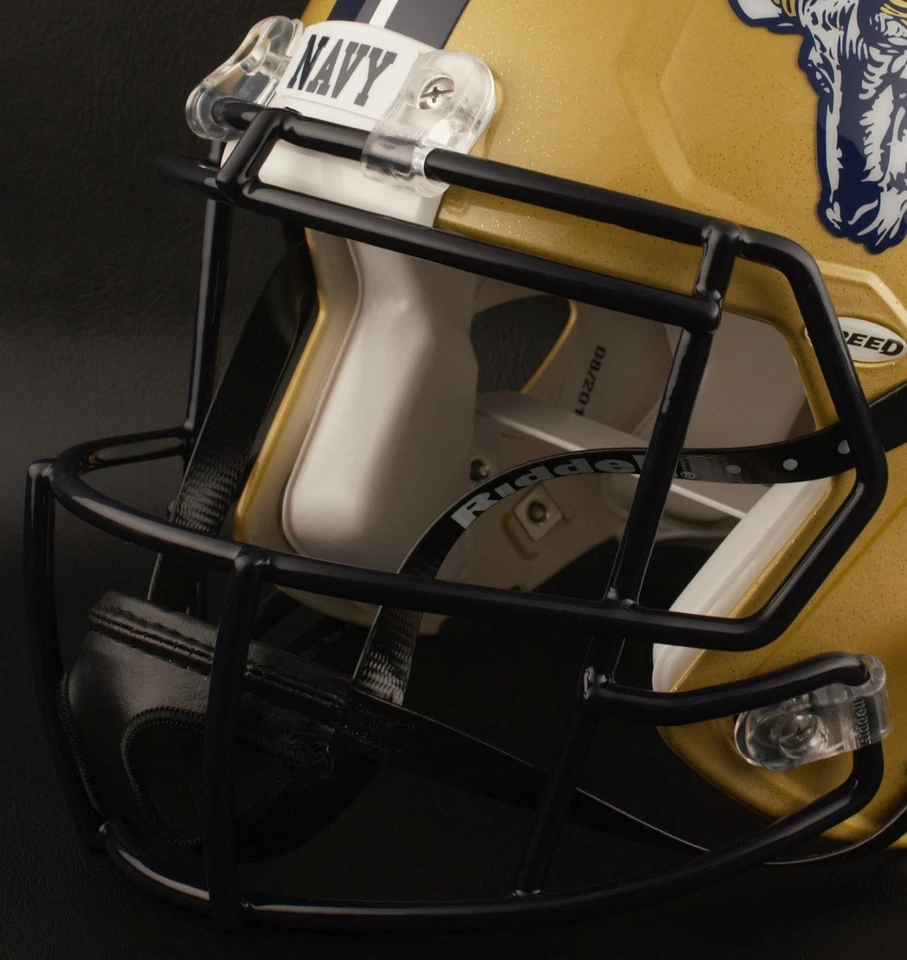 Casco de fútbol americano réplica tamaño completo NAVY MIDSHIPMEN NCAA Riddell VELOCIDAD Foto 4 de 4