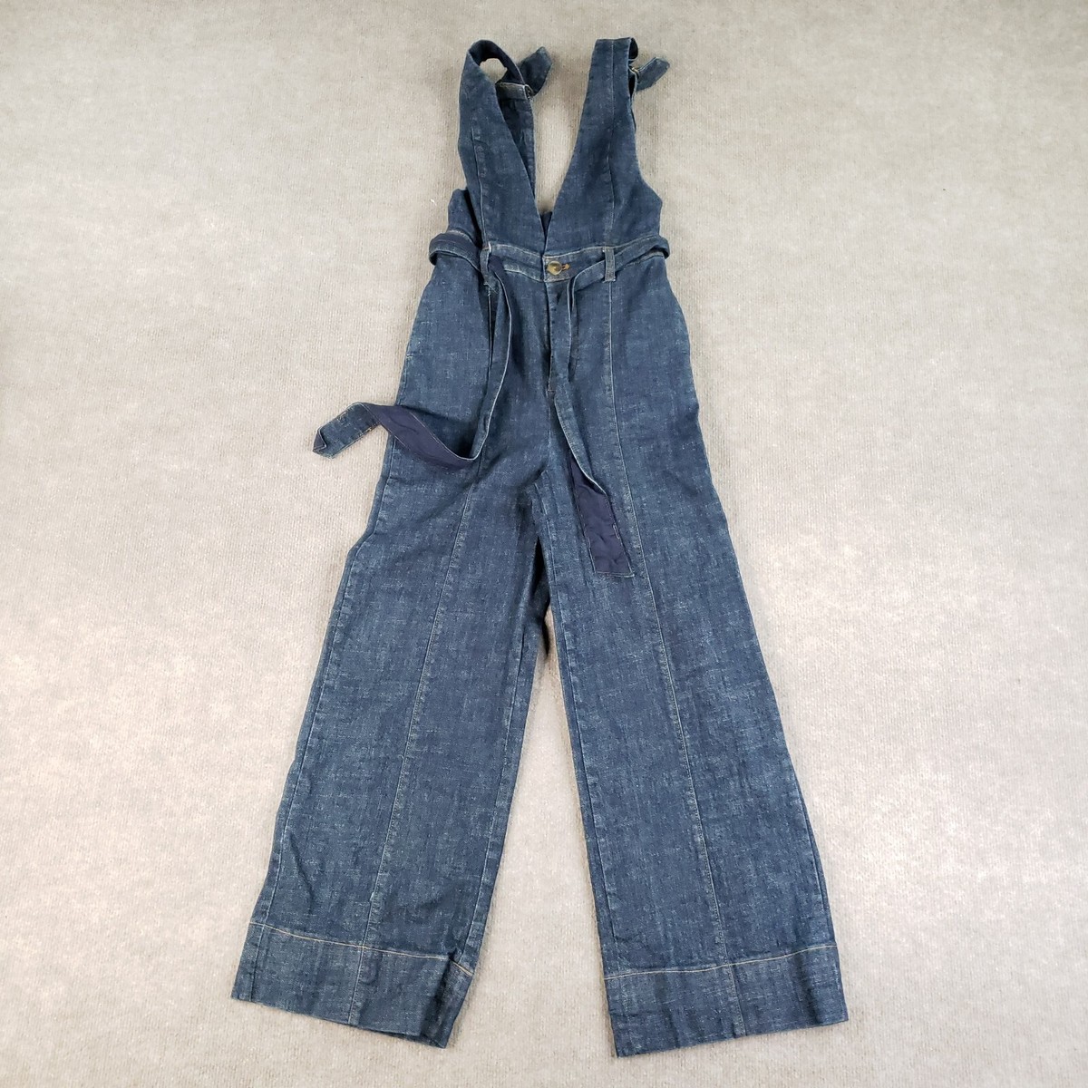 ANTHROPOLOGIE Pilcro and The Letterpress Jumpsuit Women Sz Blue