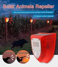 Solar Alarm Light Motion Detector Outdoor Waterproof 129db Security Siren Lamp