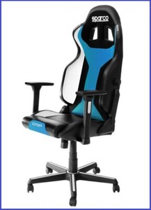 Siege Baquet Fauteuil De Bureau Chaise De Bureau Baquet Sparco Grip Sky Bleu Ebay