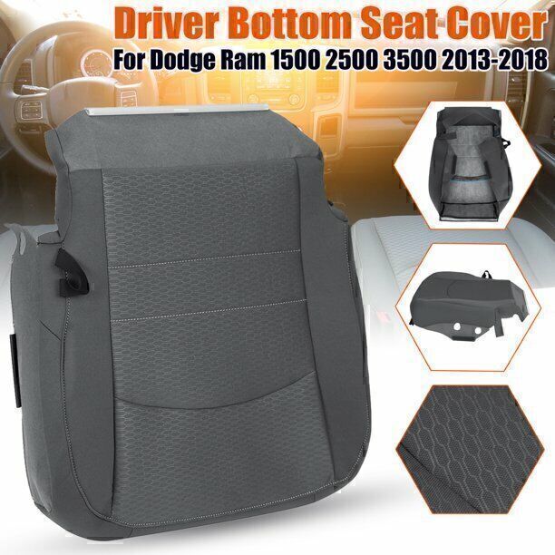 Driver Gray Cloth Seat Cover For Dodge Ram 1500 2500 3500 4500 5500