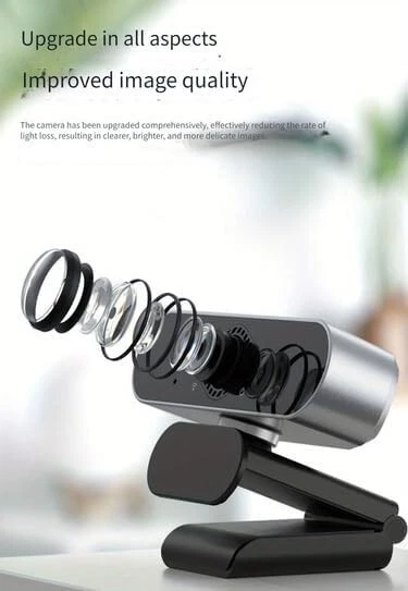 1080P Full HD USB Webcam for PC Desktop,Laptop Web Camera with Microphone Lot - Image 4 of 4