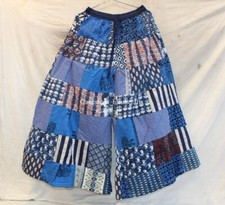 Indian Vintage Rayon Patchwork Wide Leg Hippie Boho Gypsy Palazzo Pants Trouser