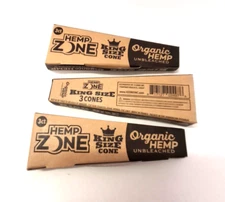 H. Zone Organic Rolling Cones King Size 3 Count - 3 Packs (total 9 cones)